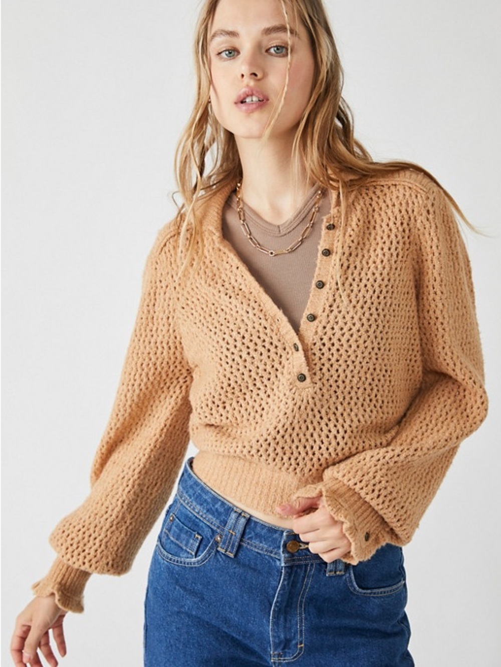 NWT We The Free Snowdrift Camel Pullover (Medium)